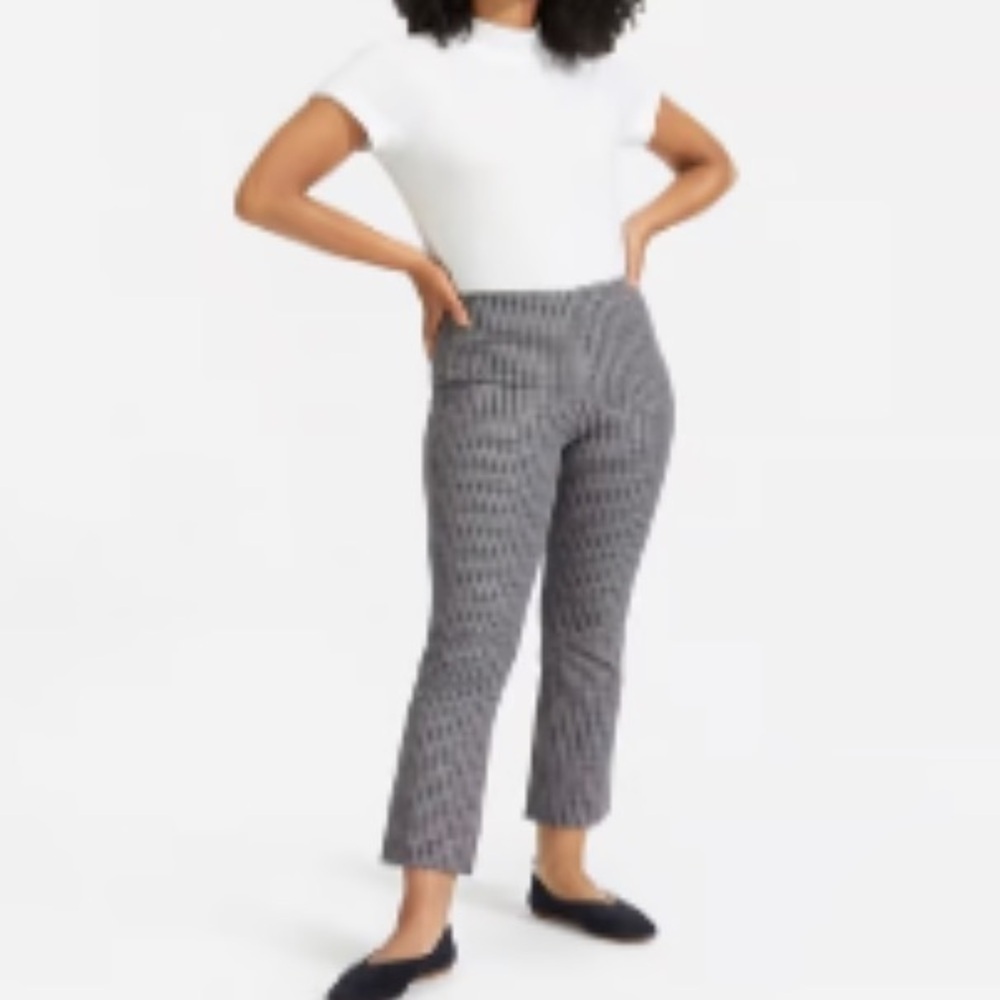 Everlane The Kick Crop Work Pant In Check Size 8 — image 2 of 8
